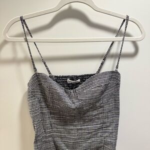 Reformation Black and White Gingham Camisole